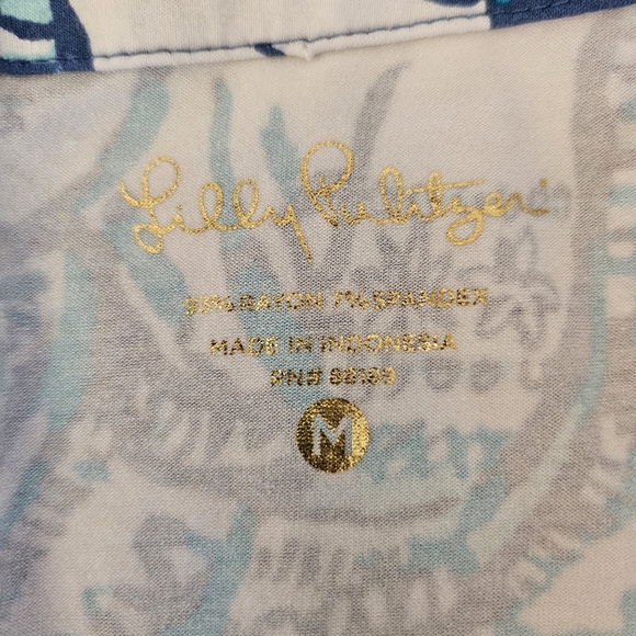 Lilly Pulitzer Sophiletta Dress Keep on Trunkin Elephant UPF 50 Shift Medium - Picture 12 of 13